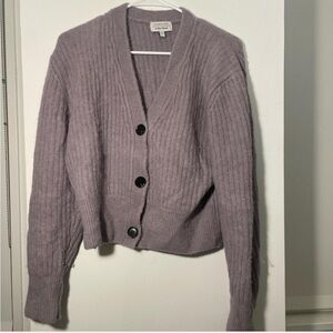 & Other Stories purple cardigan